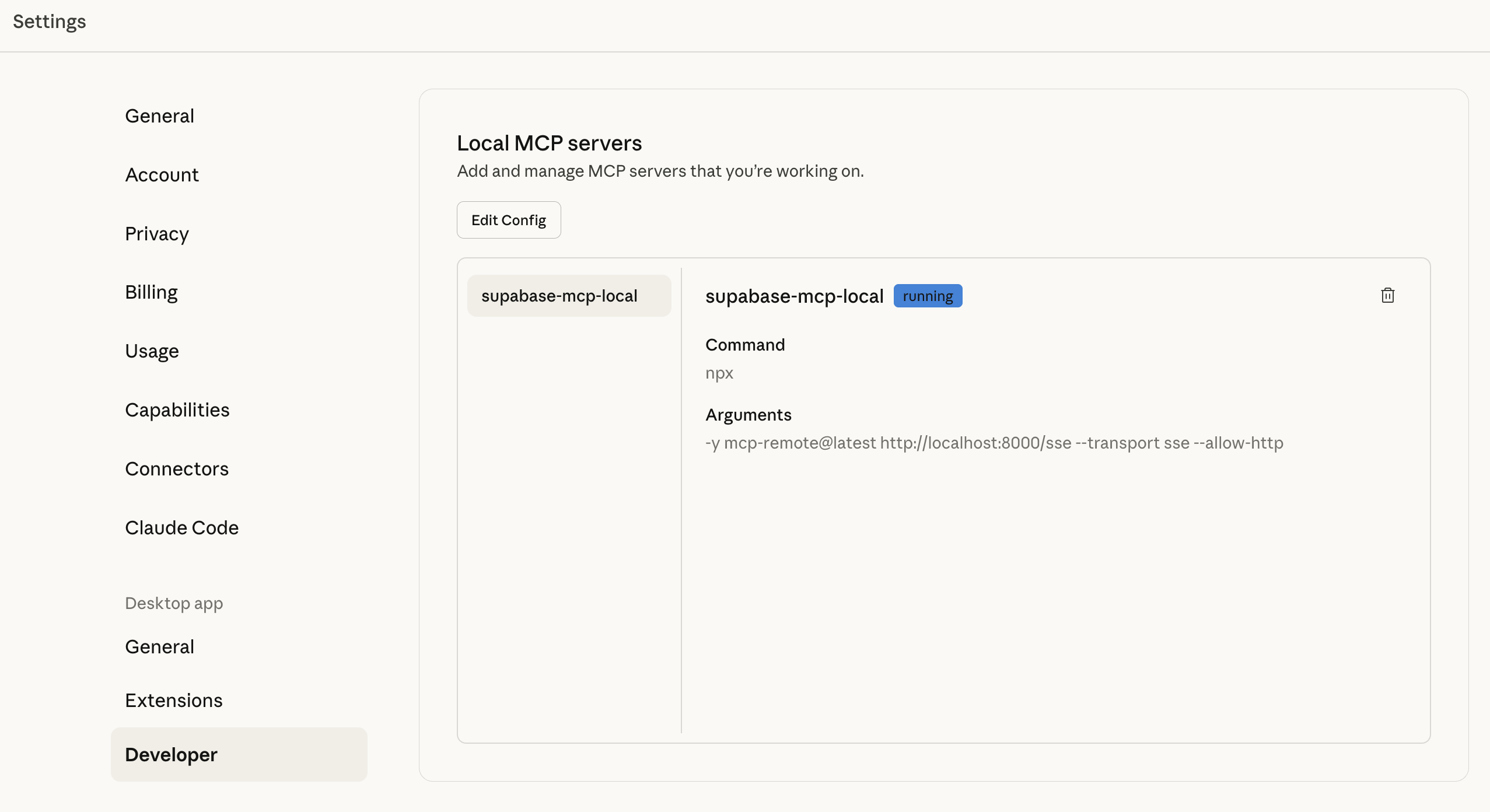 Claude Desktop configuration file