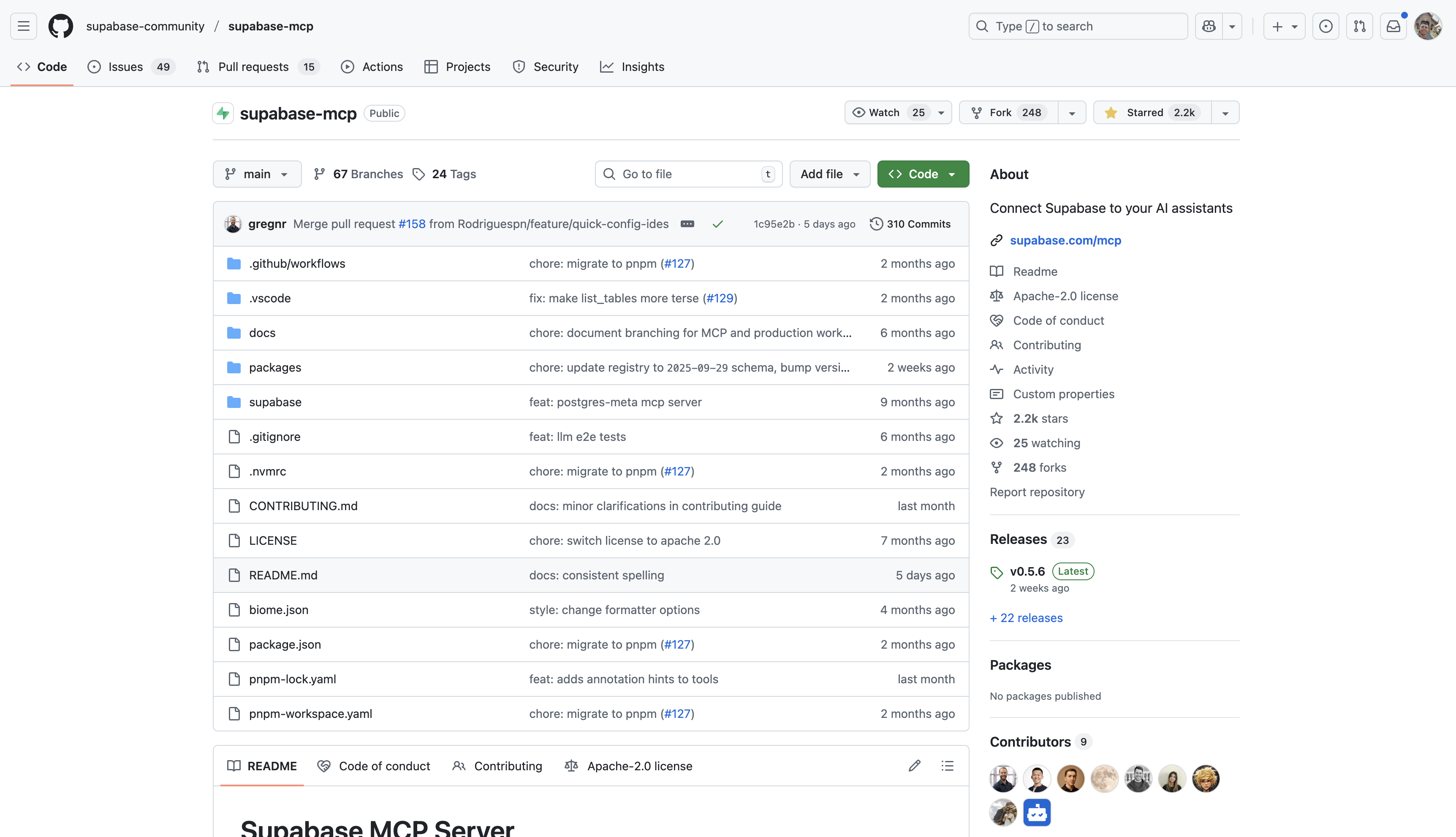 Supabase MCP Server github
